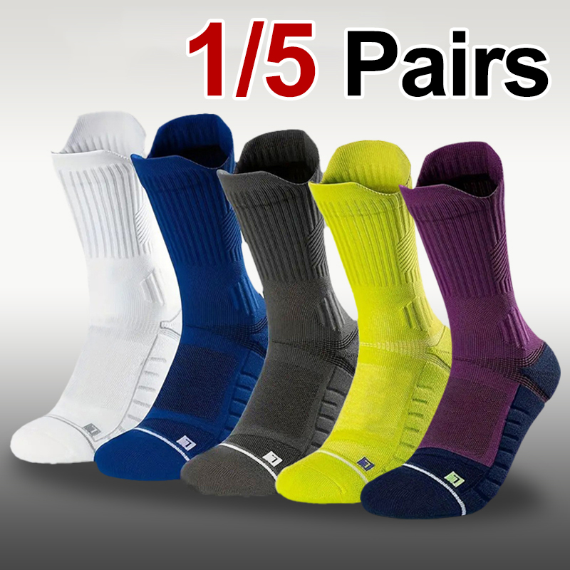 Athletic Sock Cushion - 1/5 쌍 남성용 타월 바닥 농구