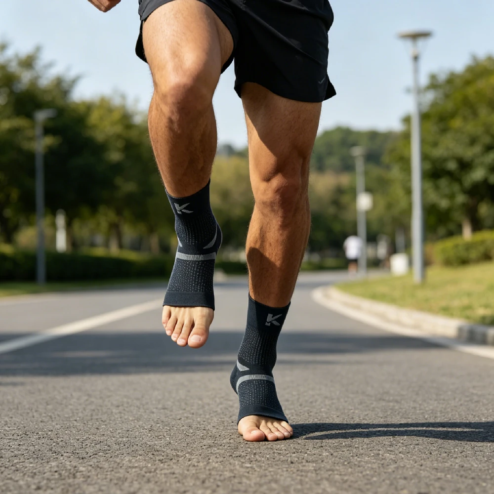 Ankle Brace Sock - 1켤레의 신축성 있는 발목 보호대, 족저근막염,