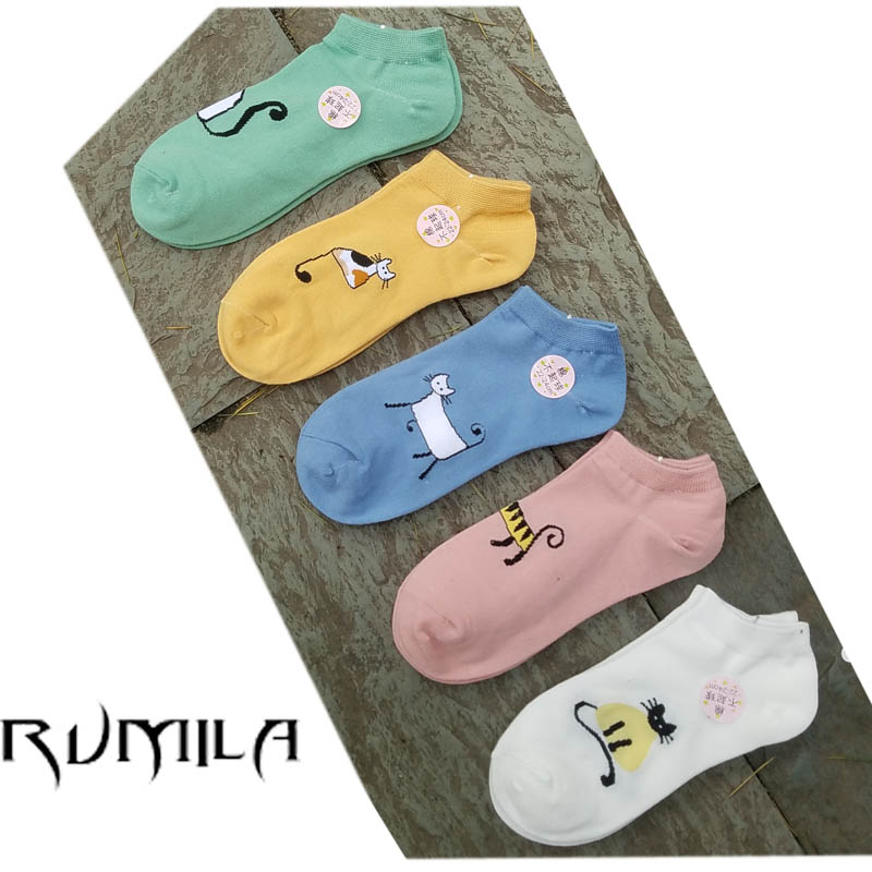 고양이 따뜻한 편안한 코튼 대나무 섬유 소녀 양말, 발 - Ankle Sock Low Cut 리뷰 및 가격